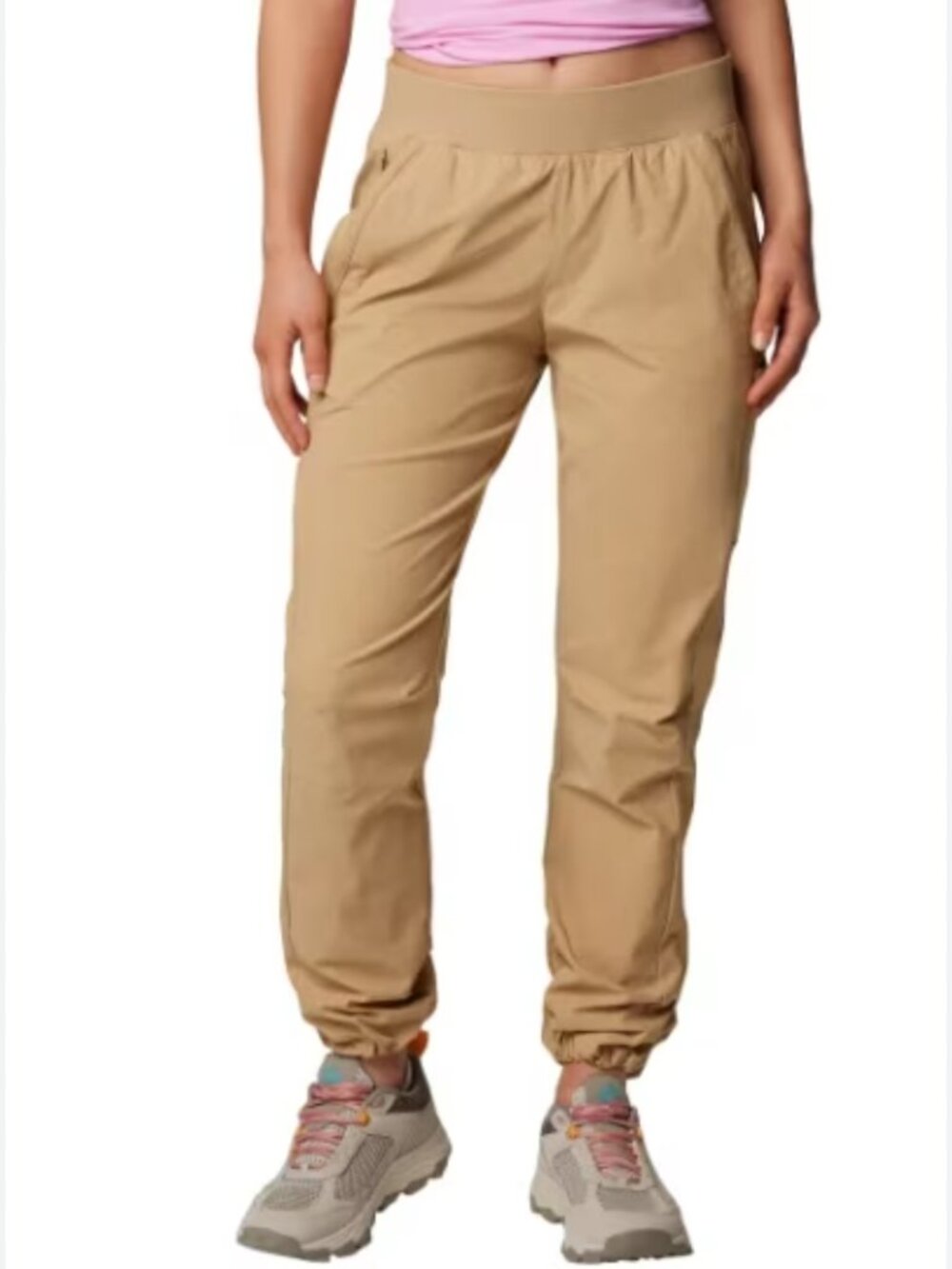 NWT Columbia Women’s XL Omni-Shade Straight Leg Pull-On Pants Khaki SPF 50 Hike